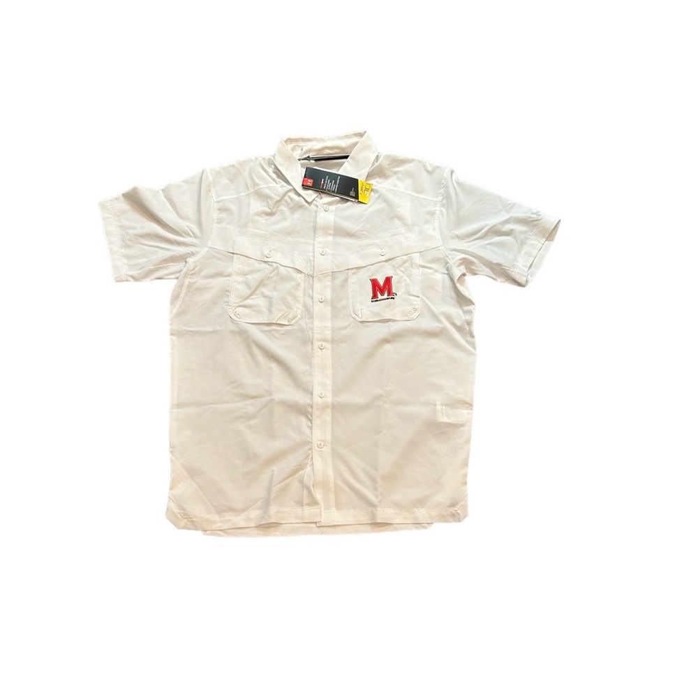 Maryland Terrapins Under Armour Men’s Tide Chaser Button Up Shirt‎ Small